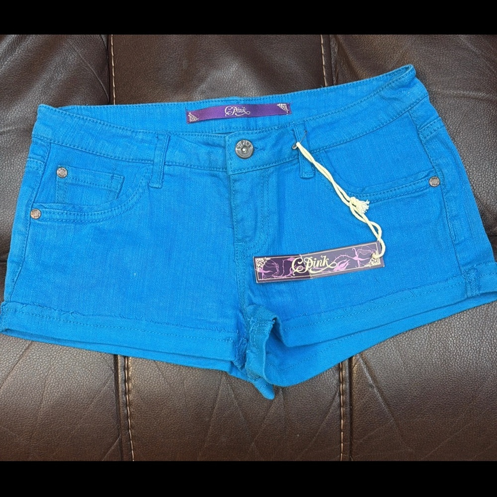 Blue Cuffed Shorts NWT Size 3